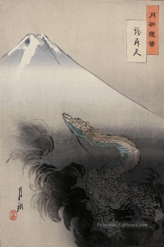  cieux - Dragon se levant vers les cieux 1897 Ogata Gekko ukiyo e